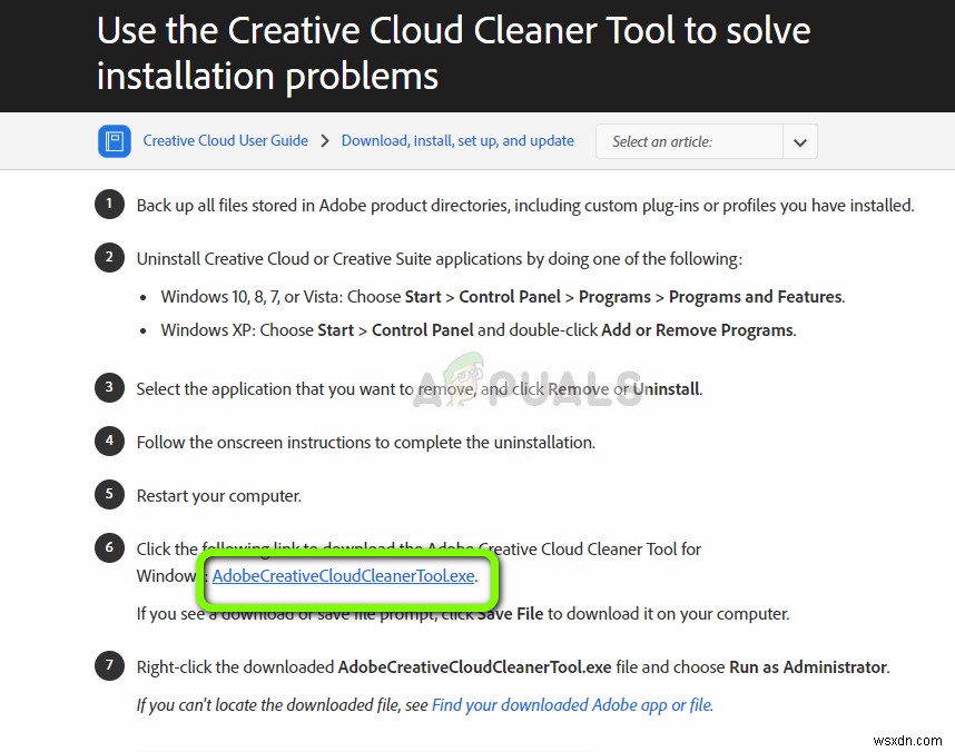 समाधान: Adobe Creative Cloud अनइंस्टॉल नहीं हो रहा