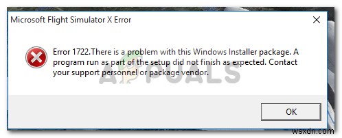 फिक्स: Windows Installer Error 1722