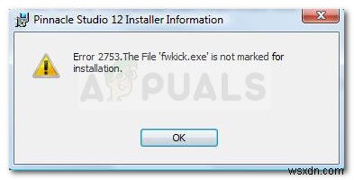Error 2753 कैसे ठीक करें: फाइल इंस्टॉलेशन के लिए मार्क नहीं है