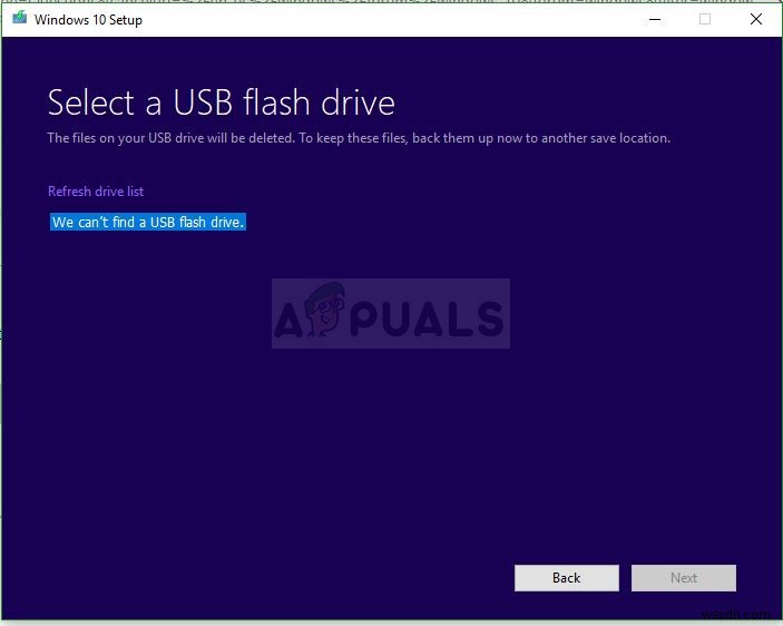 ठीक करें: विंडोज 10 मीडिया क्रिएशन टूल USB नहीं ढूंढ सकता