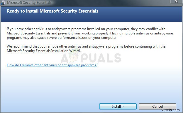 समाधान: Microsoft Security Client OOBE सत्र रुका त्रुटि 0xC000000D