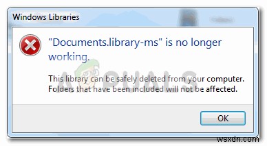 समाधान: Documents.library-ms काम नहीं कर रहा है