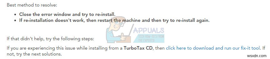 समाधान: TurboTax एरर कोड 65535 अप्रत्याशित त्रुटि