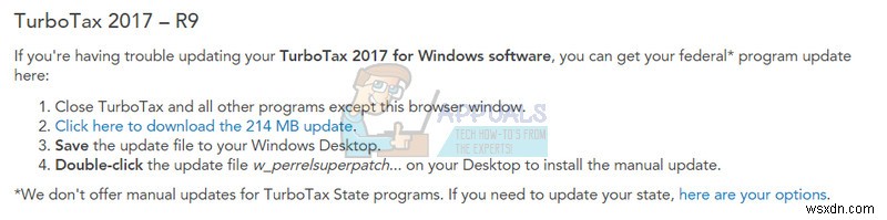 समाधान: TurboTax एरर कोड 65535 अप्रत्याशित त्रुटि