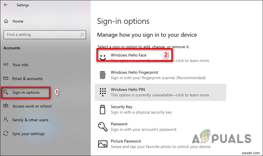 Windows Hello पर फेसियल रिकग्निशन उपलब्ध नहीं है - कैसे ठीक करें?