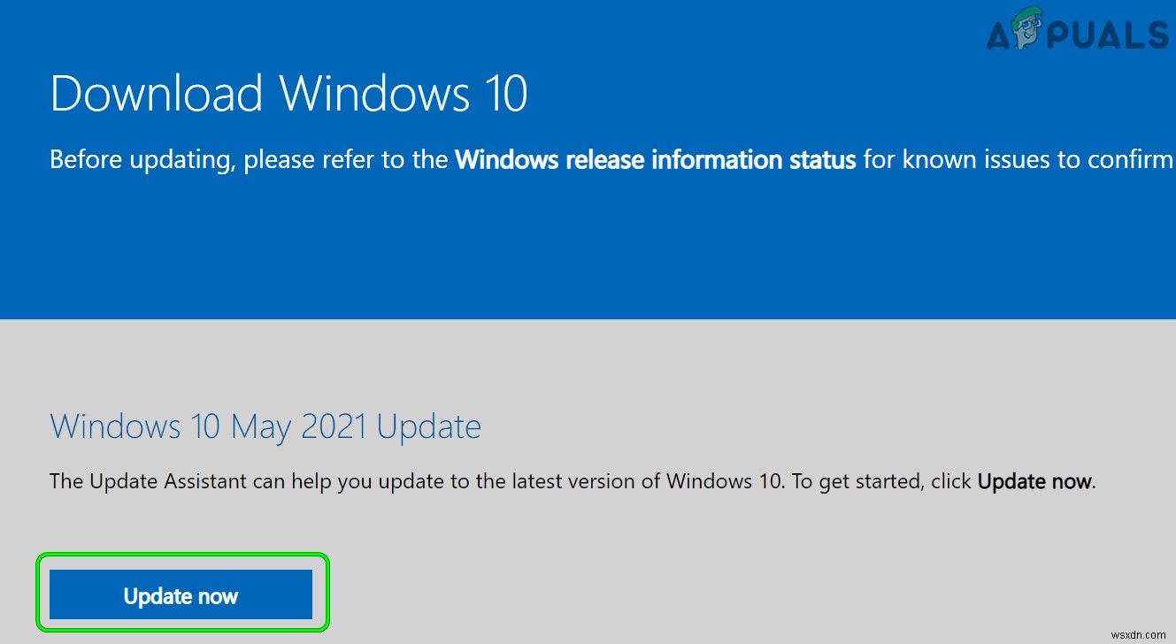 Windows 10, संस्करण 21H1 फीचर अपडेट इंस्टॉल करने में विफल कैसे ठीक करें