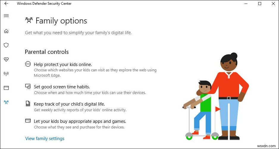 Windows 10 में फैमिली ऑप्शन क्षेत्र को कैसे छिपाएं?