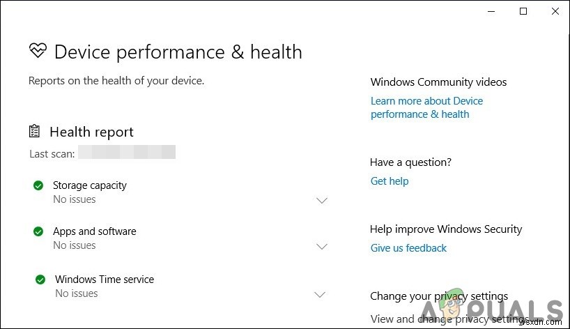 Windows 10 में डिवाइस प्रदर्शन और स्वास्थ्य क्षेत्र को कैसे छिपाएं?