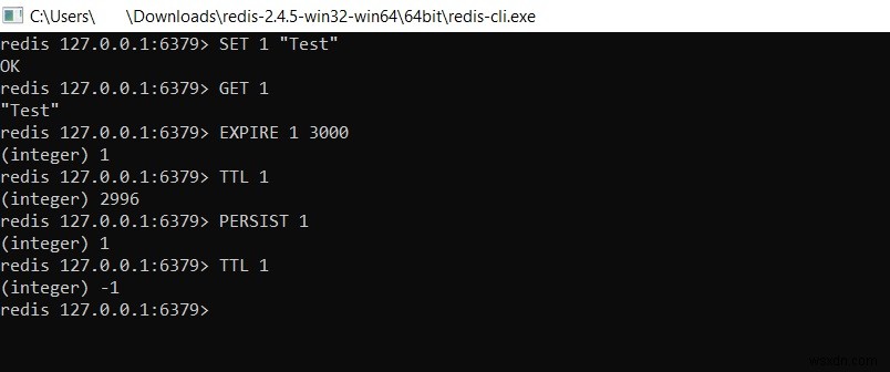 Redis में PERSIST कमांड का उपयोग करके कुंजी की समाप्ति कैसे हटाएं