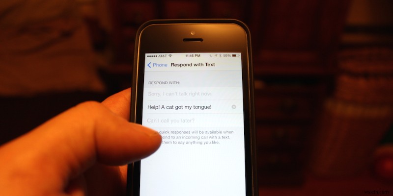 iOS टिप: अनुत्तरित कॉल के लिए टेक्स्ट से जवाब दें