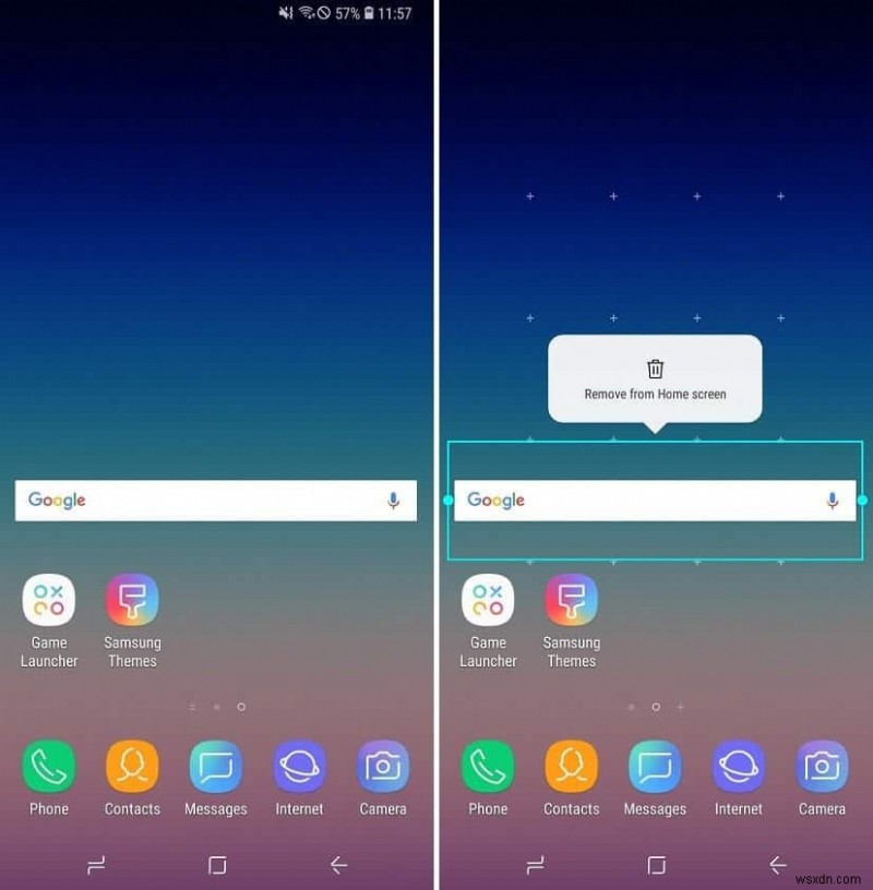 अपने एंड्रॉइड होम स्क्रीन से Google सर्च बार कैसे हटाएं