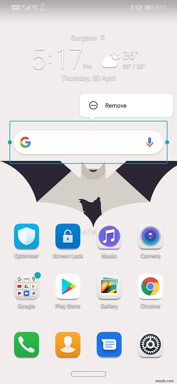 अपने एंड्रॉइड होम स्क्रीन से Google सर्च बार कैसे हटाएं