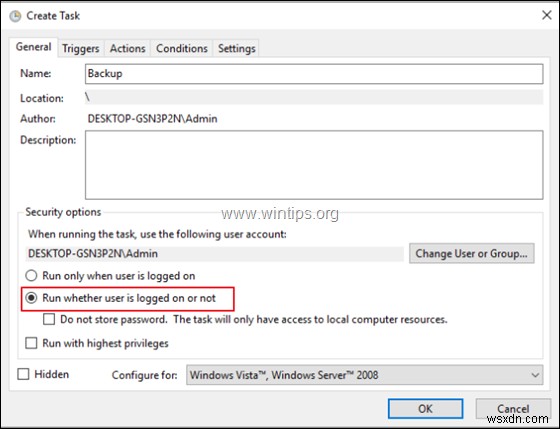 Windows शेड्यूल्ड टास्क चलाएं: बैकग्राउंड बनाम फोरग्राउंड - चरण-दर-चरण गाइड