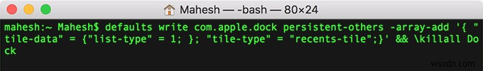 MacOS डॉक से हाल की फाइलों को त्वरित रूप से खोलें