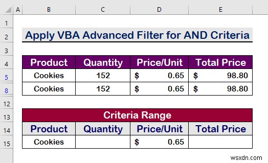 Excel VBA: एकाधिक मानदंडों के लिए एडवांस्ड फ़िल्टर में महारत हासिल करें - 5 सिद्ध तकनीकें