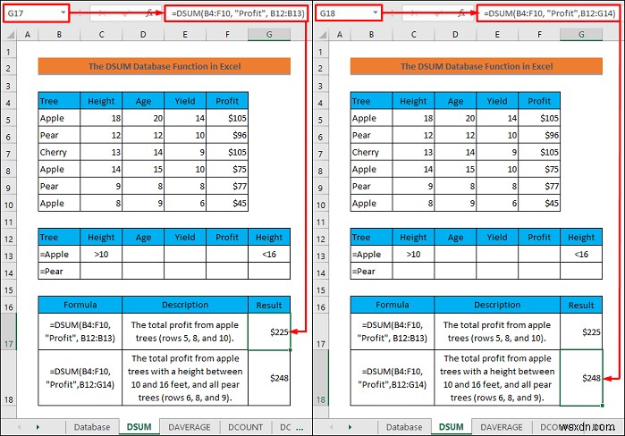 Excel डेटाबेस फ़ंक्शंस में महारत हासिल करें: व्यावहारिक उदाहरणों के साथ चरण-दर-चरण मार्गदर्शिका