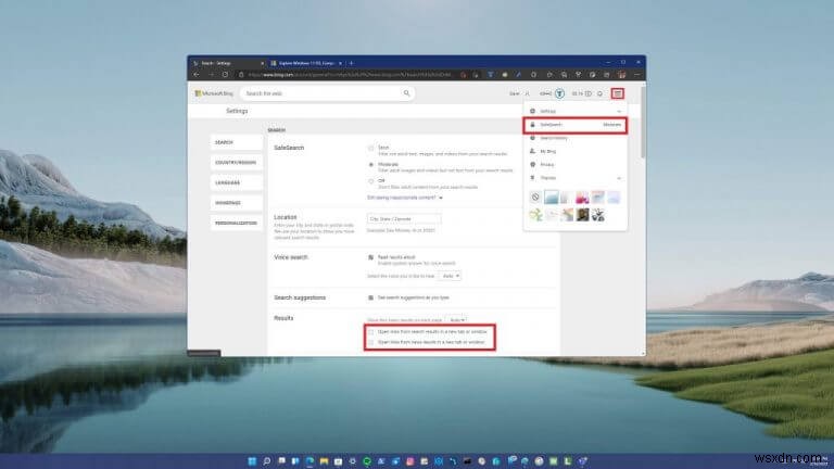 विंडोज, macOS, और Linux पर बिंग सर्च के लिए एज को नए टैब में स्वचालित रूप से खोलने से रोकें
