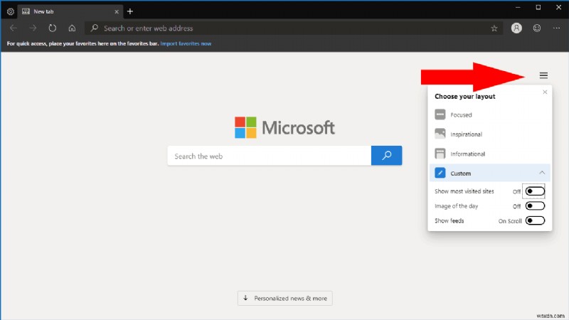 Microsoft Edge Insider न्यू टैब पेज अनुकूलित करें: चरण-दर-चरण मार्गदर्शिका