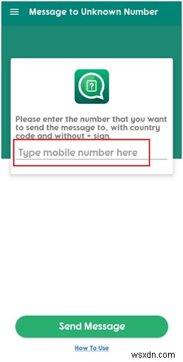 संपर्क जोड़े बिना तुरंत WhatsApp संदेश भेजें