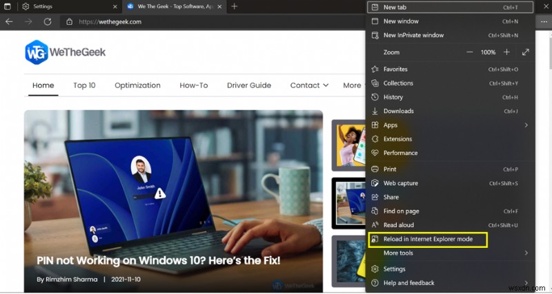 如何在 Windows 11 上访问 Internet Explorer:使用 Edge 中的 IE 模式