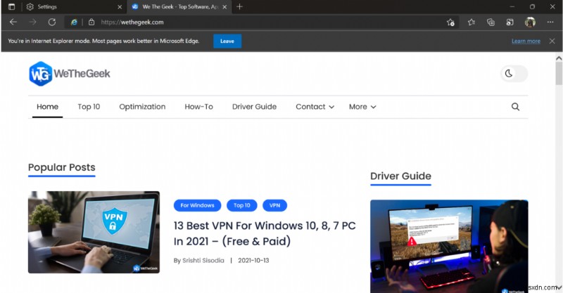 如何在 Windows 11 上访问 Internet Explorer:使用 Edge 中的 IE 模式