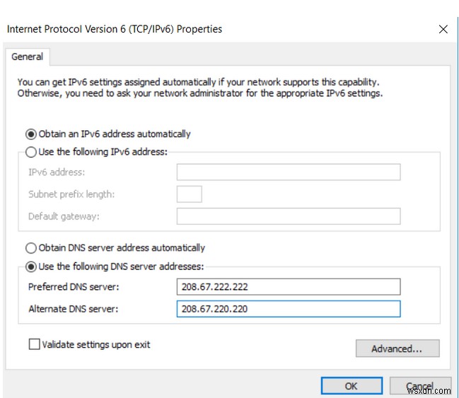 Google DNS या OpenDNS के साथ Windows 10, 8, 7 ब्राउज़िंग गति बढ़ाएं