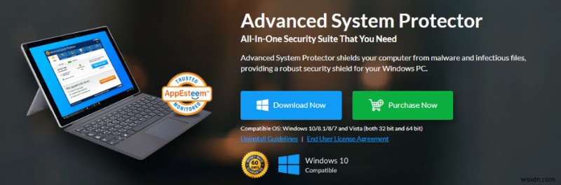 Advanced System Protector के साथ अपने PC को मैलवेयर से सुरक्षित रखें