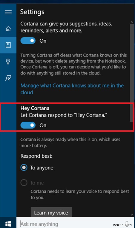 विंडोज 10 पर Cortana वॉयस एक्टिवेशन सक्षम करें - चरण-दर-चरण गाइड