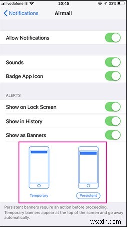 अपने iPhone पर बैनर नोटिफिकेशन को दृश्यमान रखें - अब कोई अलर्ट मिस नहीं होगा