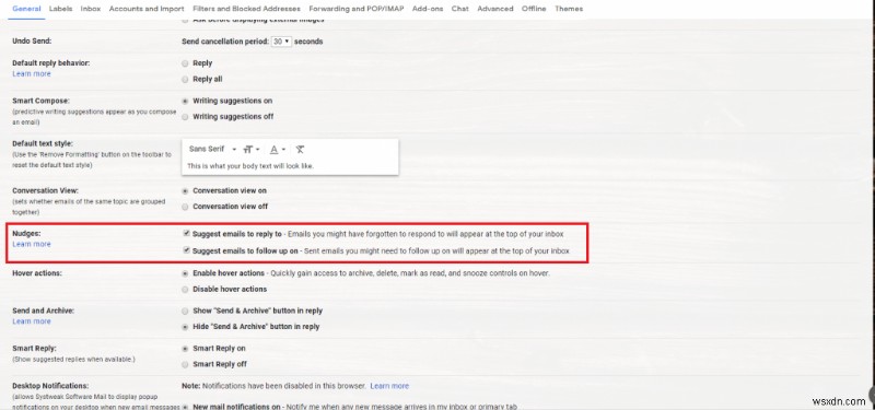 Gmail में गूगल के Nudges फीचर को कैसे अक्षम करें - आसान चरण