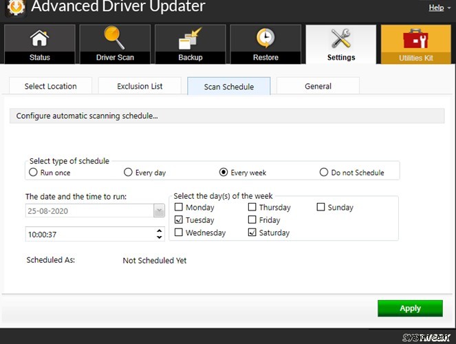Systweak Advanced Driver Updater के साथ ऑटोमैटिक ड्राइवर स्कैन शेड्यूल करें - स्टेप-बाय-स्टेप गाइड