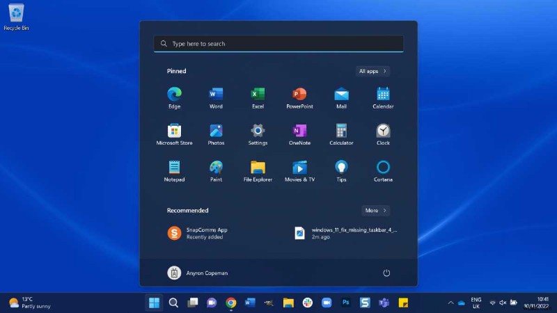 Windows 11 टास्कबार और स्टार्ट मेनू को मिनटों में पुनर्स्थापित करें