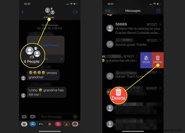 iPhone पर टेक्स्ट ग्रुप कैसे डिलीट करें