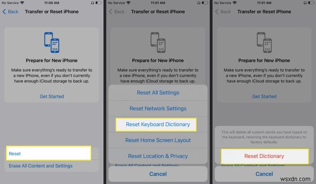 iPhone प्रेडिक्टिव टेक्स्ट से शब्द कैसे निकालें