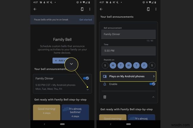 Android पर Google फ़ैमिली बेल कैसे सेट करें