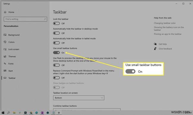Windows 10 पर टास्कबार को छोटा कैसे करें
