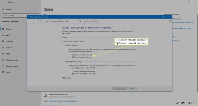 Windows 10 में नेटवर्क डिस्कवरी को कैसे चालू या बंद करें