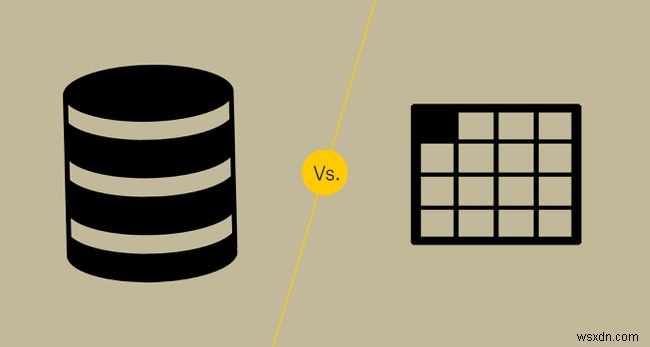 स्प्रेडशीट बनाम डेटाबेस