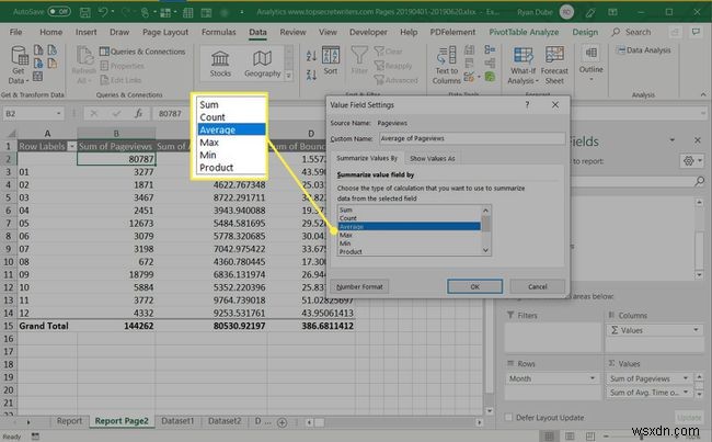 Excel में रिपोर्ट कैसे बनाएं