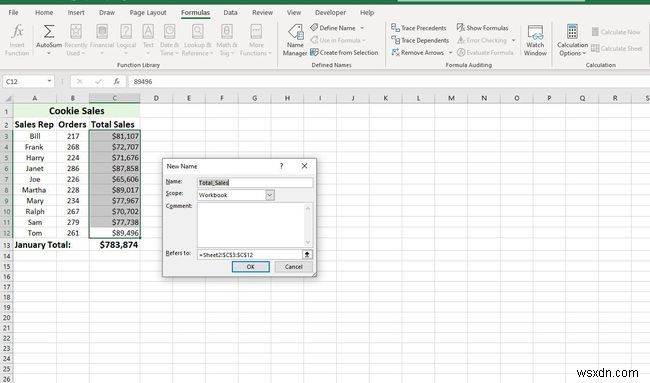 Excel में नामांकित श्रेणी को कैसे परिभाषित और संपादित करें