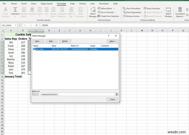 Excel में नामांकित श्रेणी को कैसे परिभाषित और संपादित करें