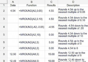 Google पत्रक में निकटतम 5 या 10 तक पूर्णांकित संख्या