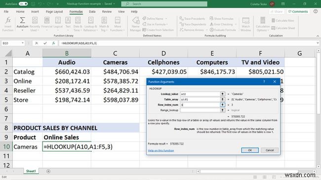 Excel HLOOKUP फंक्शन का उपयोग कैसे करें