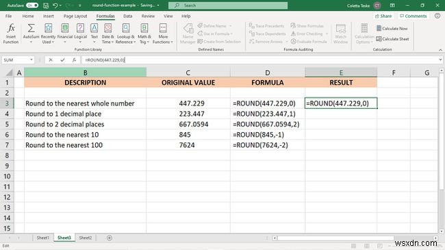 Excel में राउंड फंक्शन का उपयोग कैसे करें