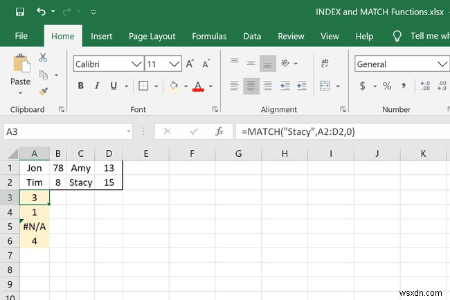 Excel में INDEX और MATCH फंक्शन का उपयोग कैसे करें