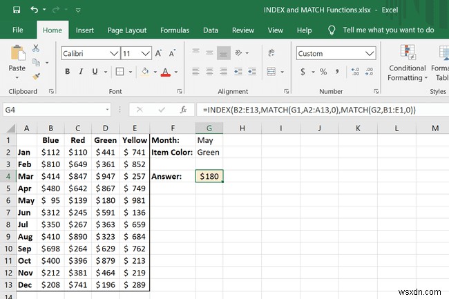 Excel में INDEX और MATCH फंक्शन का उपयोग कैसे करें