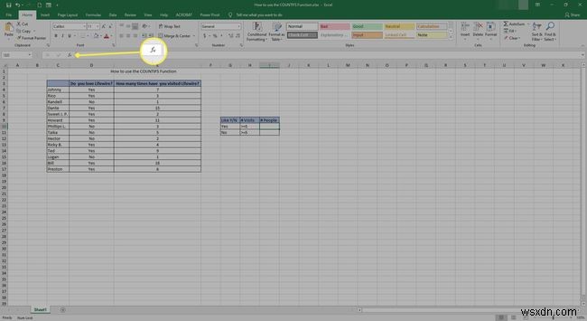 Excel में COUNTIFS फ़ंक्शन का उपयोग कैसे करें