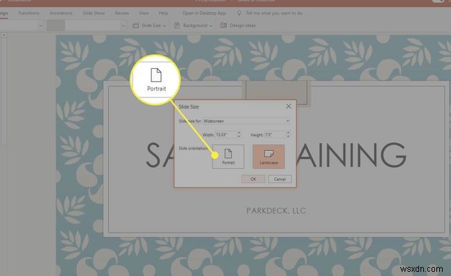 PowerPoint स्लाइड ओरिएंटेशन कैसे बदलें