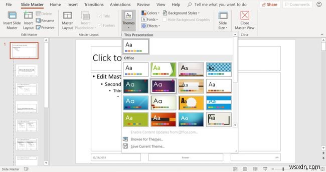 PowerPoint स्लाइड मास्टर लेआउट का उपयोग कैसे करें