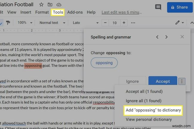 Google डॉक्स वर्तनी जांच का उपयोग कैसे करें